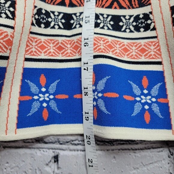 Diane Von Furstenberg Samara Desert Bands Printed Skirt Size Petite - Picture 7 of 15